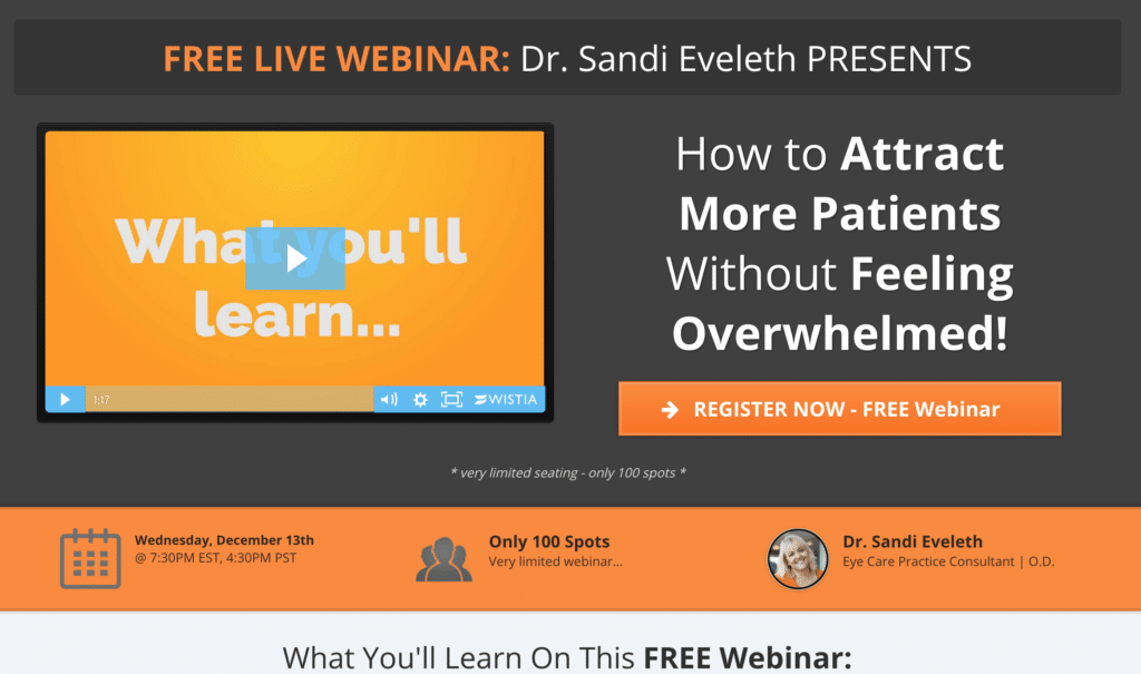 FREE Webinar for Optometrists and Ophthalmologists - how to attract more patients - image