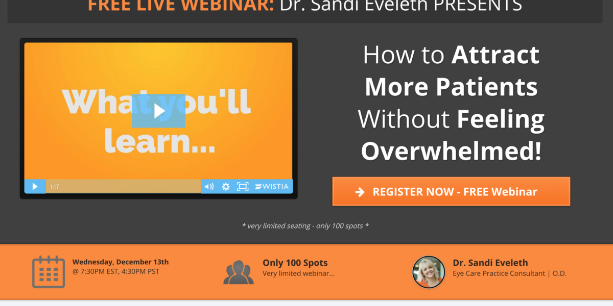 FREE Webinar for Optometrists and Ophthalmologists - how to attract more patients - image