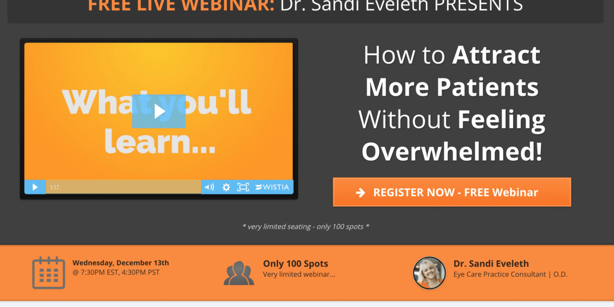 FREE Webinar for Optometrists and Ophthalmologists - how to attract more patients - image